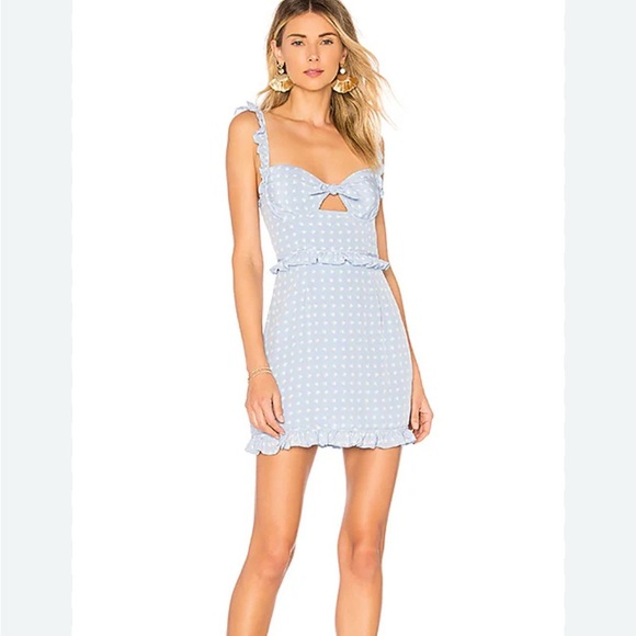 For Love & Lemons Sweetheart Mini Dress in Periwinkle with Underwire Size XS - Picture 1 of 10